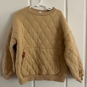 Zara beige quilted pullover